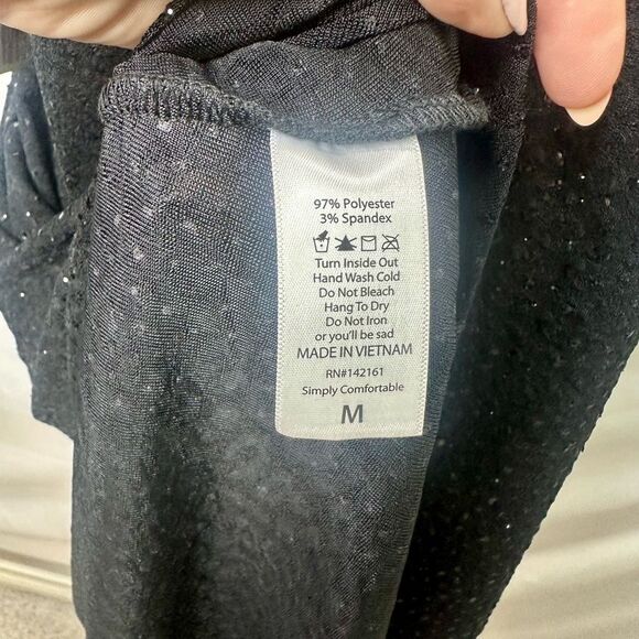 LuLaRoe Carly Swing dress black sequin pocket high low midlength Size M NWT - Picture 11 of 12